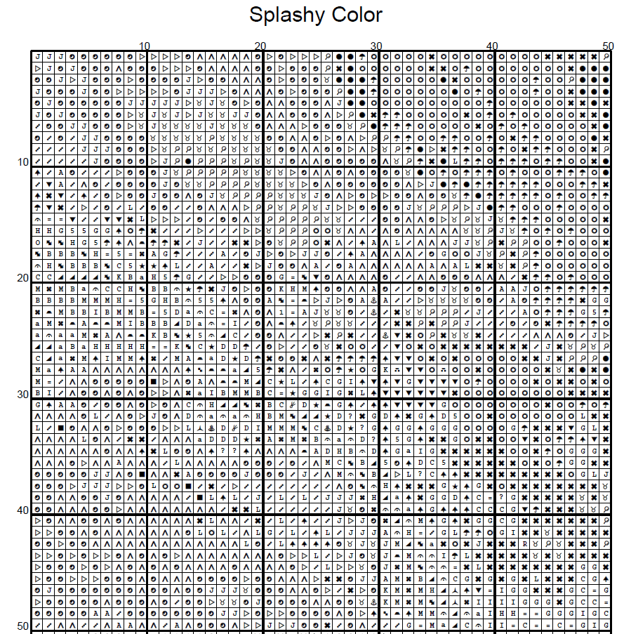 Stitching Jules Design Cross Stitch Pattern Colorful Kaleidoscope Full Coverage Counted Cross-Stitch Pattern (Digital Download)