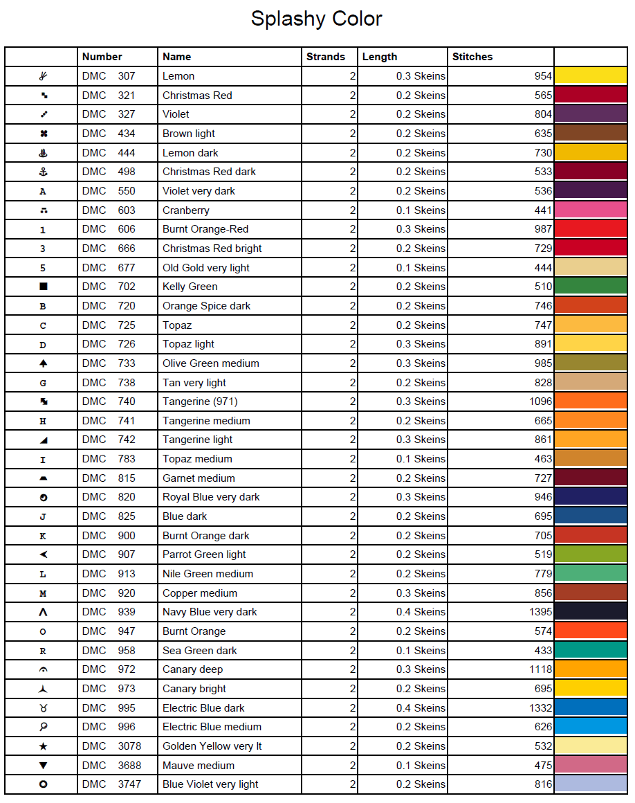 Stitching Jules Design Cross Stitch Pattern Colorful Kaleidoscope Full Coverage Counted Cross-Stitch Pattern (Digital Download)