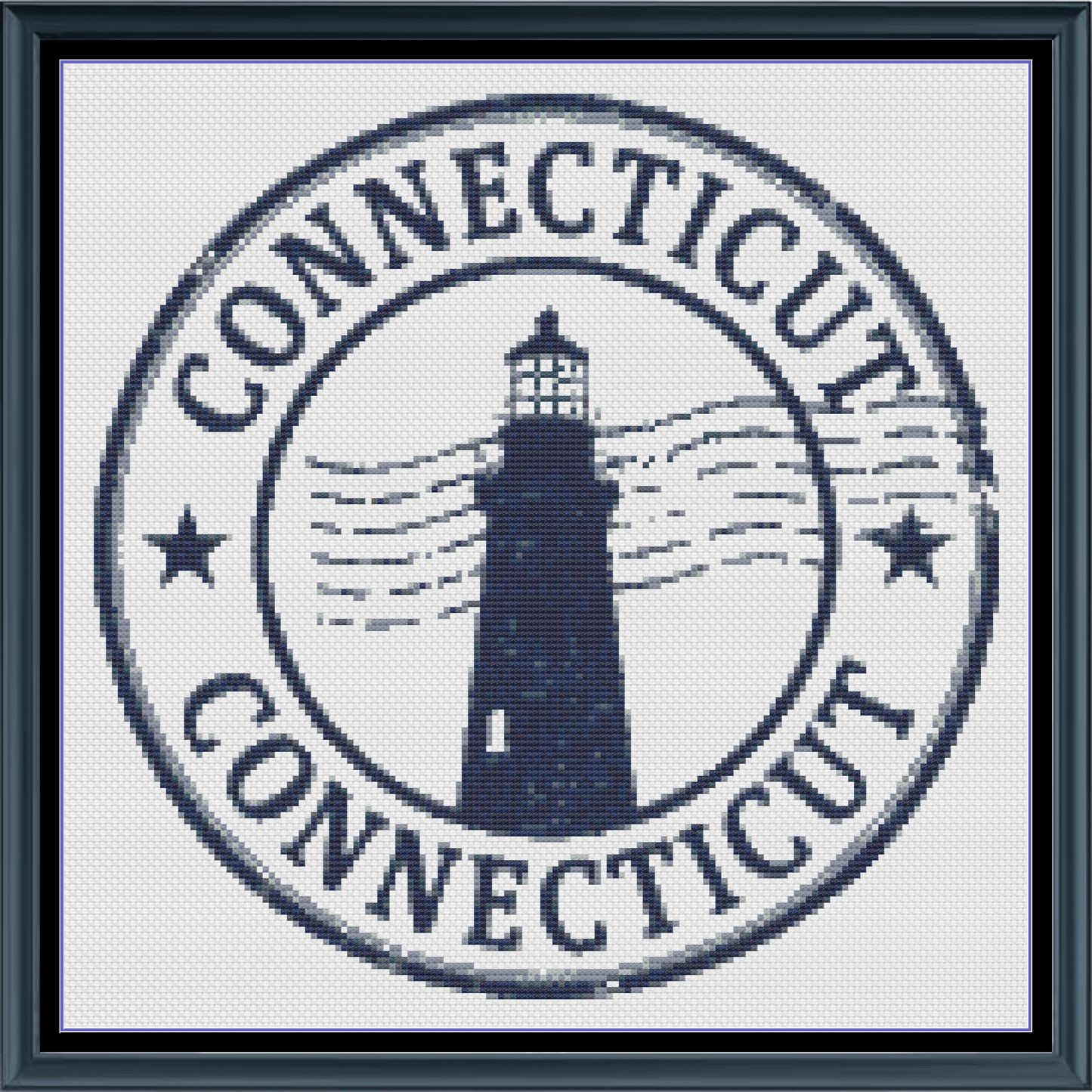 Stitching Jules Design Cross Stitch Pattern Connecticut US State Counted Cross Stitch Pattern | Instant Download PDF