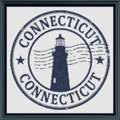 Stitching Jules Design Cross Stitch Pattern Connecticut US State Counted Cross Stitch Pattern | Instant Download PDF