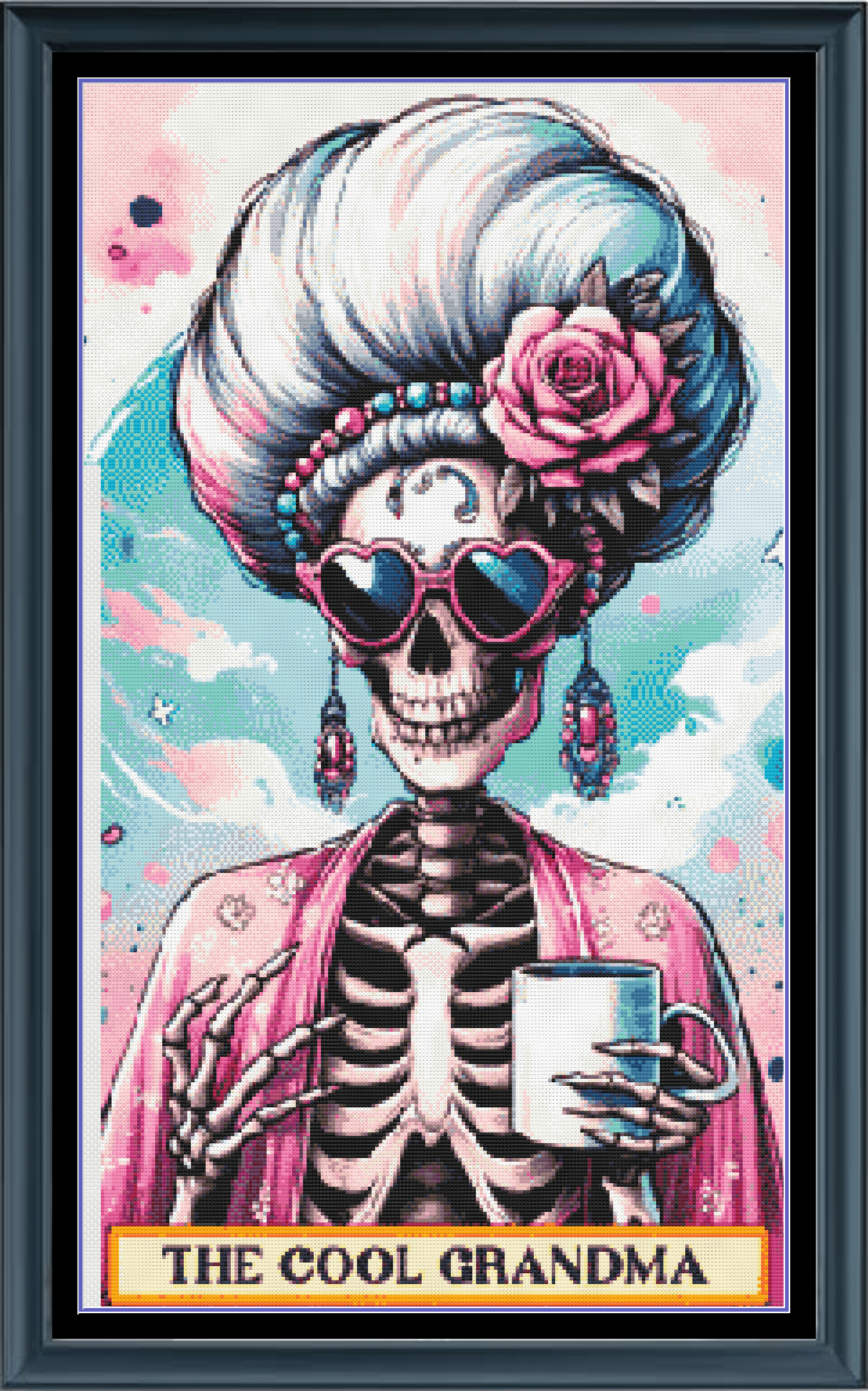 Stitching Jules Design Cross Stitch Pattern Cool Grandma Fun Full Coverage Counted Cross Stitch Pattern Digital Download