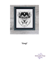 Thumbnail for Stitching Jules Design Cross Stitch Pattern Corgi Cross Stitch Pattern | Dog Breed Cross Stitch Pattern | Blackwork | Instant PDF Download And Physical Pattern Options