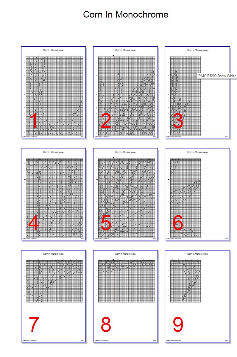 Stitching Jules Design Cross Stitch Pattern Corn Cornfield Farmer Crop Monochrome Cross Stitch Needlepoint Embroidery Pattern - Instant Download - Pattern Keeper Ready