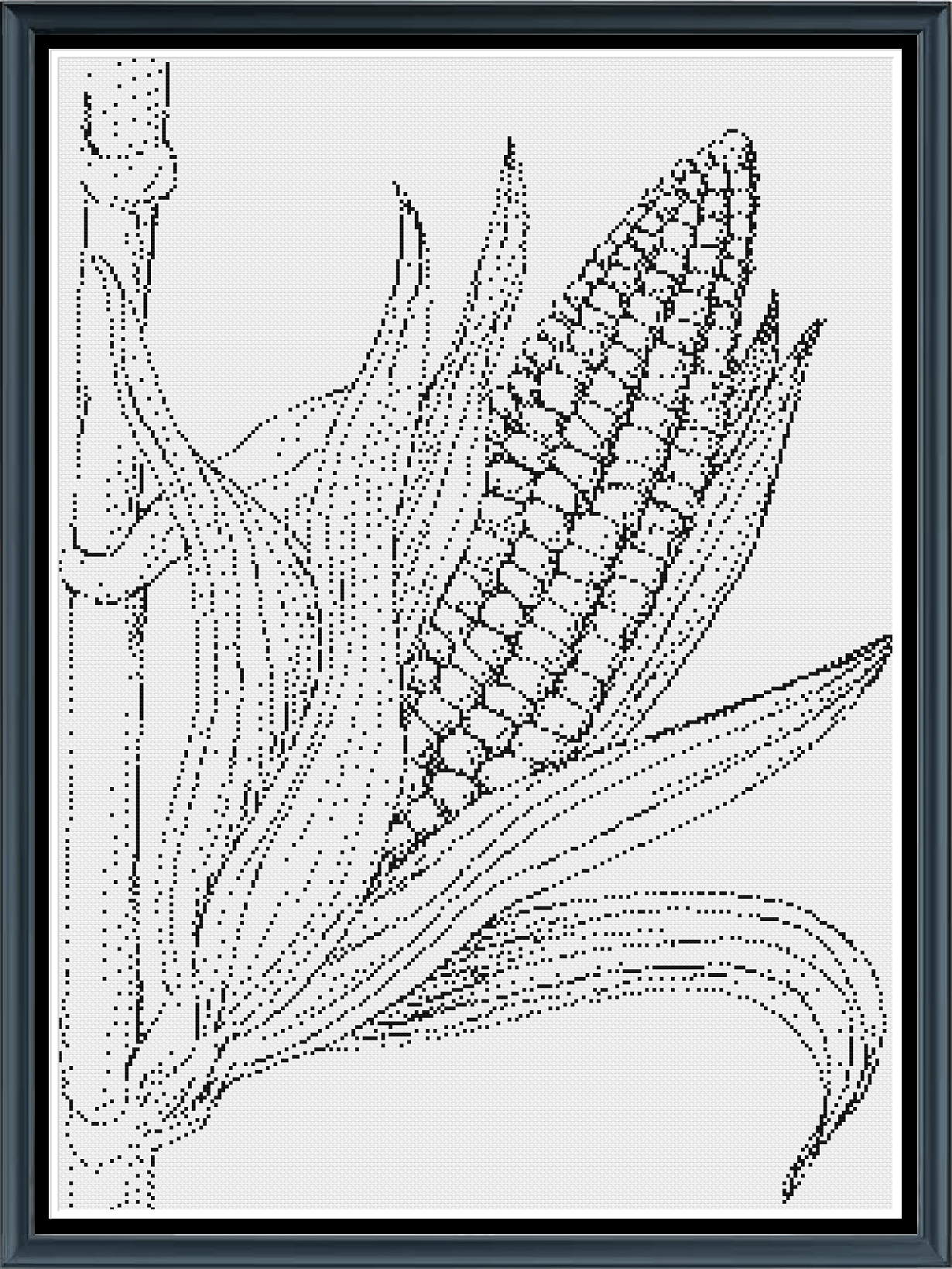 Stitching Jules Design Cross Stitch Pattern Corn Cornfield Farmer Crop Monochrome Cross Stitch Needlepoint Embroidery Pattern - Instant Download - Pattern Keeper Ready