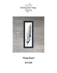 Thumbnail for Stitching Jules Design Cross Stitch Pattern Corn Crop Garden Farmer Farm Monochrome Counted Cross Stitch Pattern Digital Download