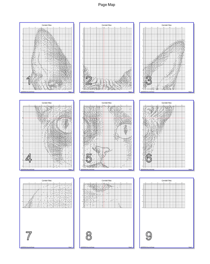 Stitching Jules Design Cross Stitch Pattern Cornish Rex Cat Breed Monochrome Counted Cross-Stitch Pattern (Digital Download)