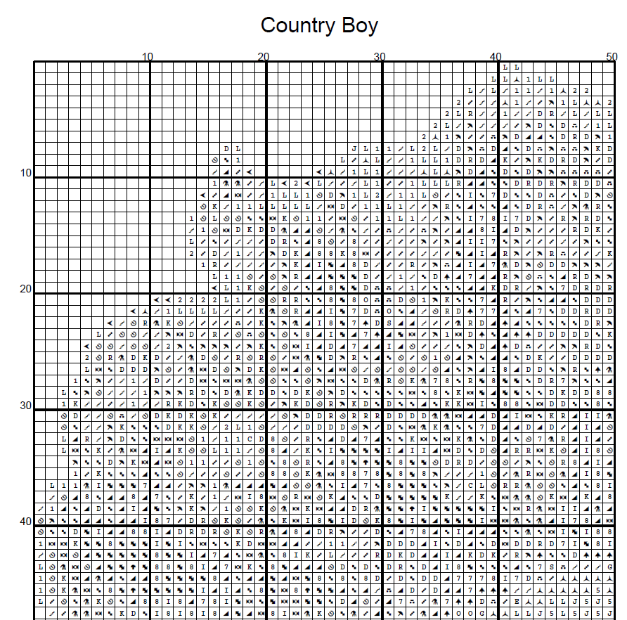 Stitching Jules Design Cross Stitch Pattern Country Boy Owl Folksy Counted Cross-Stitch Pattern (Digital Download)