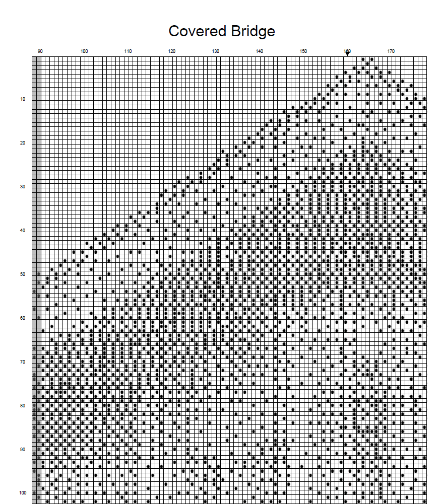 Stitching Jules Design Cross Stitch Pattern Covered Bridge Cross Stitch Pattern |  Bridge Cross Stitch Pattern | Blackwork | Instant PDF Download