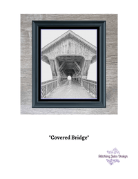 Thumbnail for Stitching Jules Design Cross Stitch Pattern Covered Bridge Cross Stitch Pattern |  Bridge Cross Stitch Pattern | Blackwork | Instant PDF Download