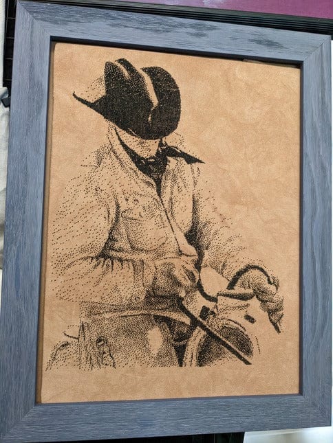Stitching Jules Design Cross Stitch Pattern Cowboy Monochrome Counted Cross Stitch Pattern Digital Download
