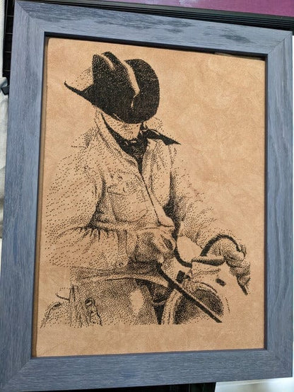 Stitching Jules Design Cross Stitch Pattern Cowboy Monochrome Counted Cross Stitch Pattern Digital Download