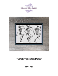 Thumbnail for Stitching Jules Design Cross Stitch Pattern Cowboy Skeleton Dance