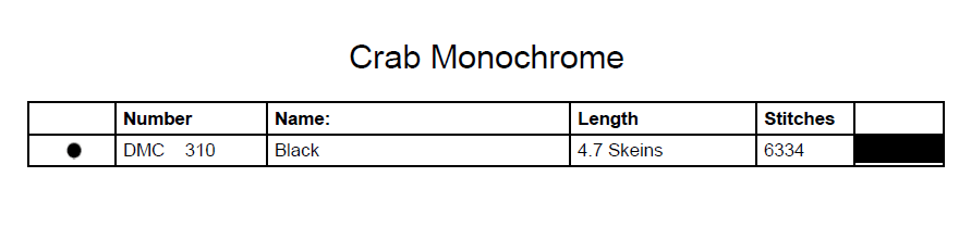 Stitching Jules Design Cross Stitch Pattern Crab Crustacean Animal Ocean Monochrome Black White Counted Cross Stitch Pattern PDF Digital Download Pattern Keeper Ready