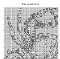 Thumbnail for Stitching Jules Design Cross Stitch Pattern Crab Crustacean Animal Ocean Monochrome Black White Counted Cross Stitch Pattern PDF Digital Download Pattern Keeper Ready