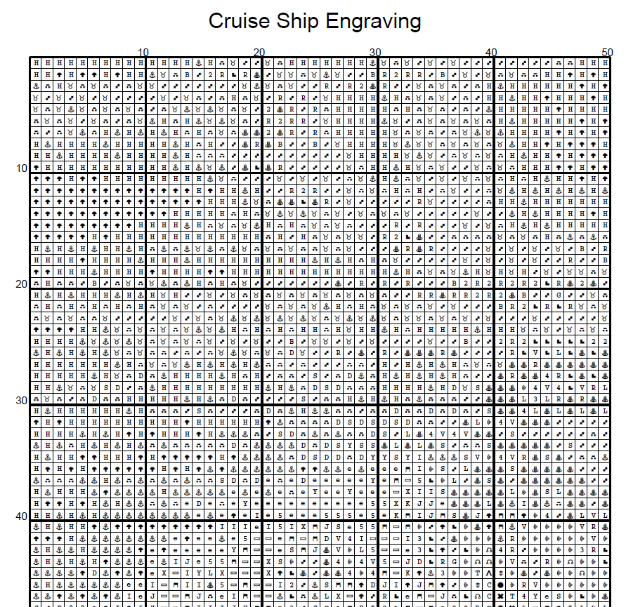Stitching Jules Design Cross Stitch Pattern Cruise Ship Carving Large Full Coverage Counted Cross-Stitch Pattern (Digital Download)