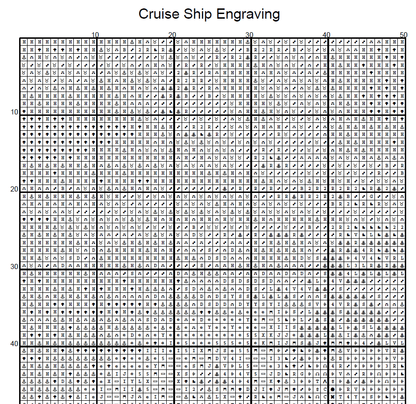 Stitching Jules Design Cross Stitch Pattern Cruise Ship Carving Large Full Coverage Counted Cross-Stitch Pattern (Digital Download)