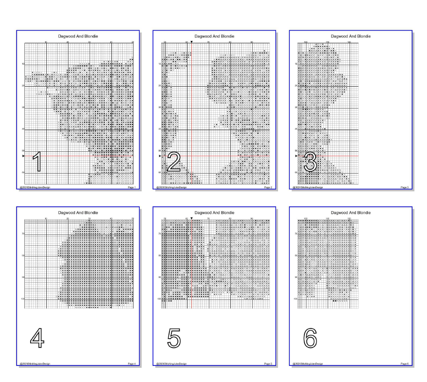 Stitching Jules Design Cross Stitch Pattern Dagwood Blondie Vintage Cartoon Counted Cross-Stitch Pattern (Digital Download)