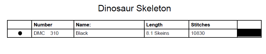 Stitching Jules Design Cross Stitch Pattern Dinosaur Cross Stitch Pattern | Skeleton Cross Stitch Pattern | Blackwork | Instant PDF Download And Physical Pattern Options