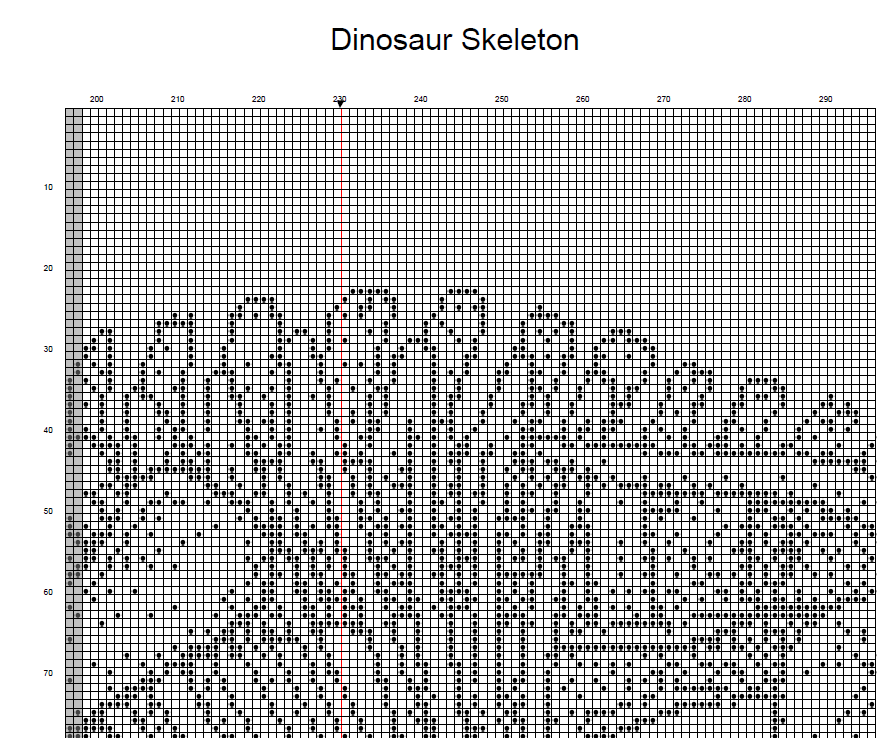 Stitching Jules Design Cross Stitch Pattern Dinosaur Cross Stitch Pattern | Skeleton Cross Stitch Pattern | Blackwork | Instant PDF Download And Physical Pattern Options
