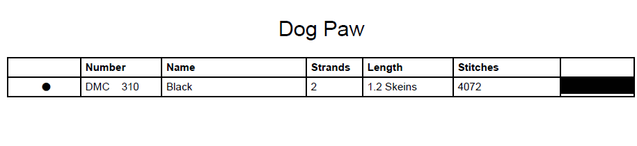 Stitching Jules Design Cross Stitch Pattern Dog Paw Monochrome Counted Cross-Stitch Pattern (Digital Download)