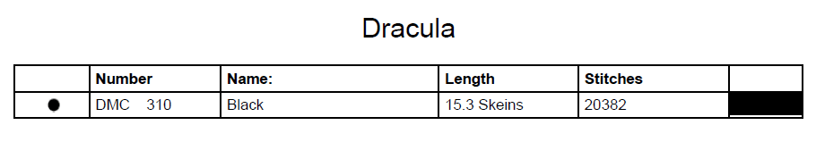 Stitching Jules Design Cross Stitch Pattern Dracula Horror Halloween Cross Stitch Pattern Monochrome Instant PDF Download