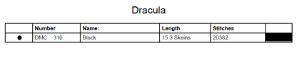 Stitching Jules Design Cross Stitch Pattern Dracula Horror Halloween Cross Stitch Pattern Monochrome Instant PDF Download
