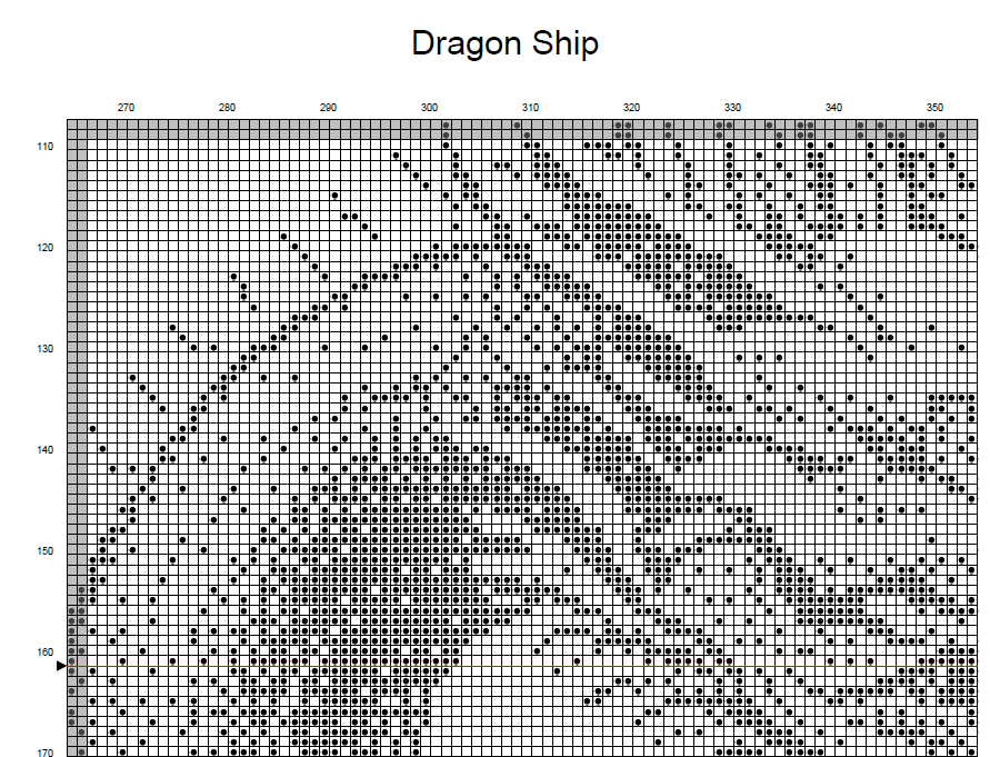 Stitching Jules Design Cross Stitch Pattern Dragon Boat Monochrome Cross Stitch Pattern Instant PDF Download