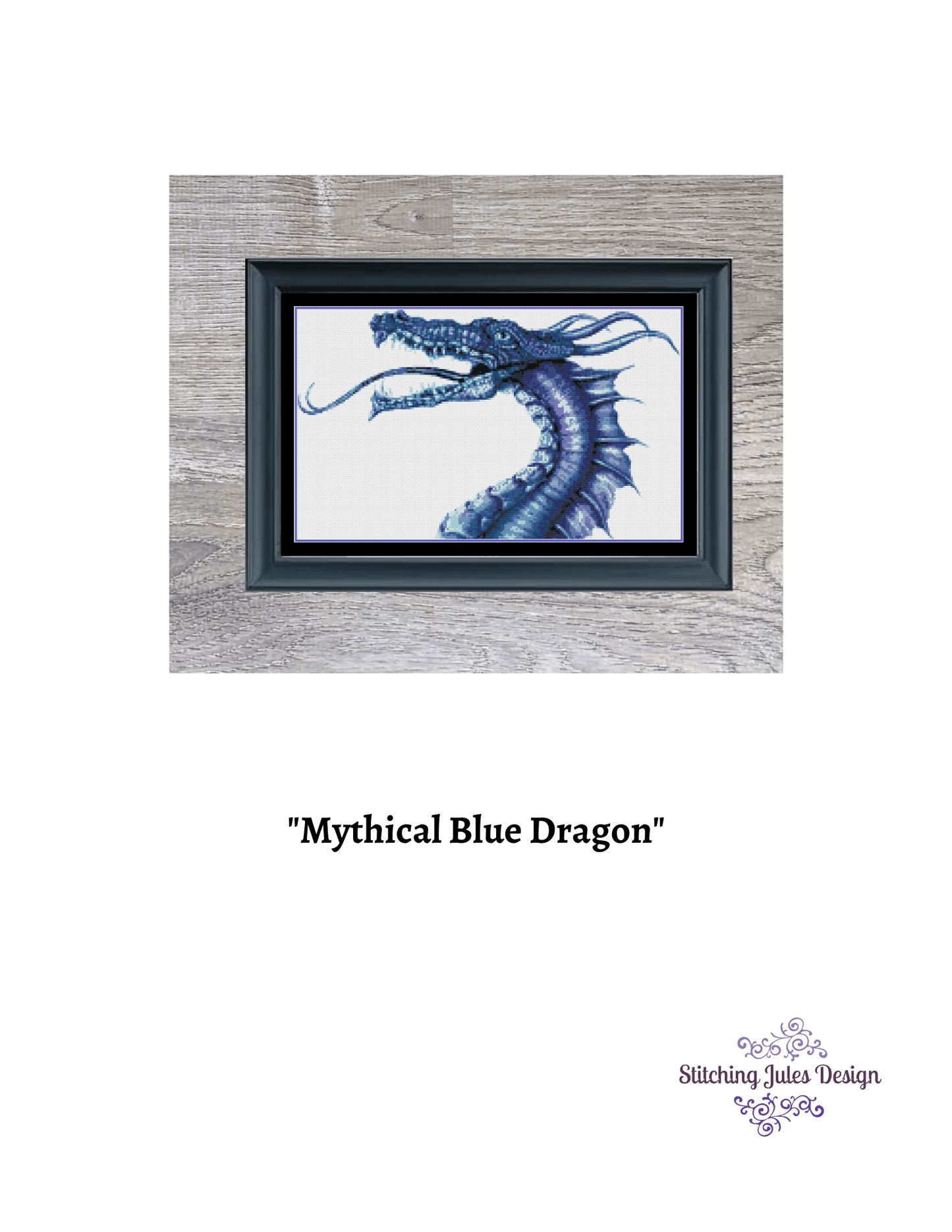 Stitching Jules Design Cross Stitch Pattern Dragon Cross Stitch Pattern | Fantasy Cross Stitch Pattern | Physical And Instant PDF Download Pattern Options