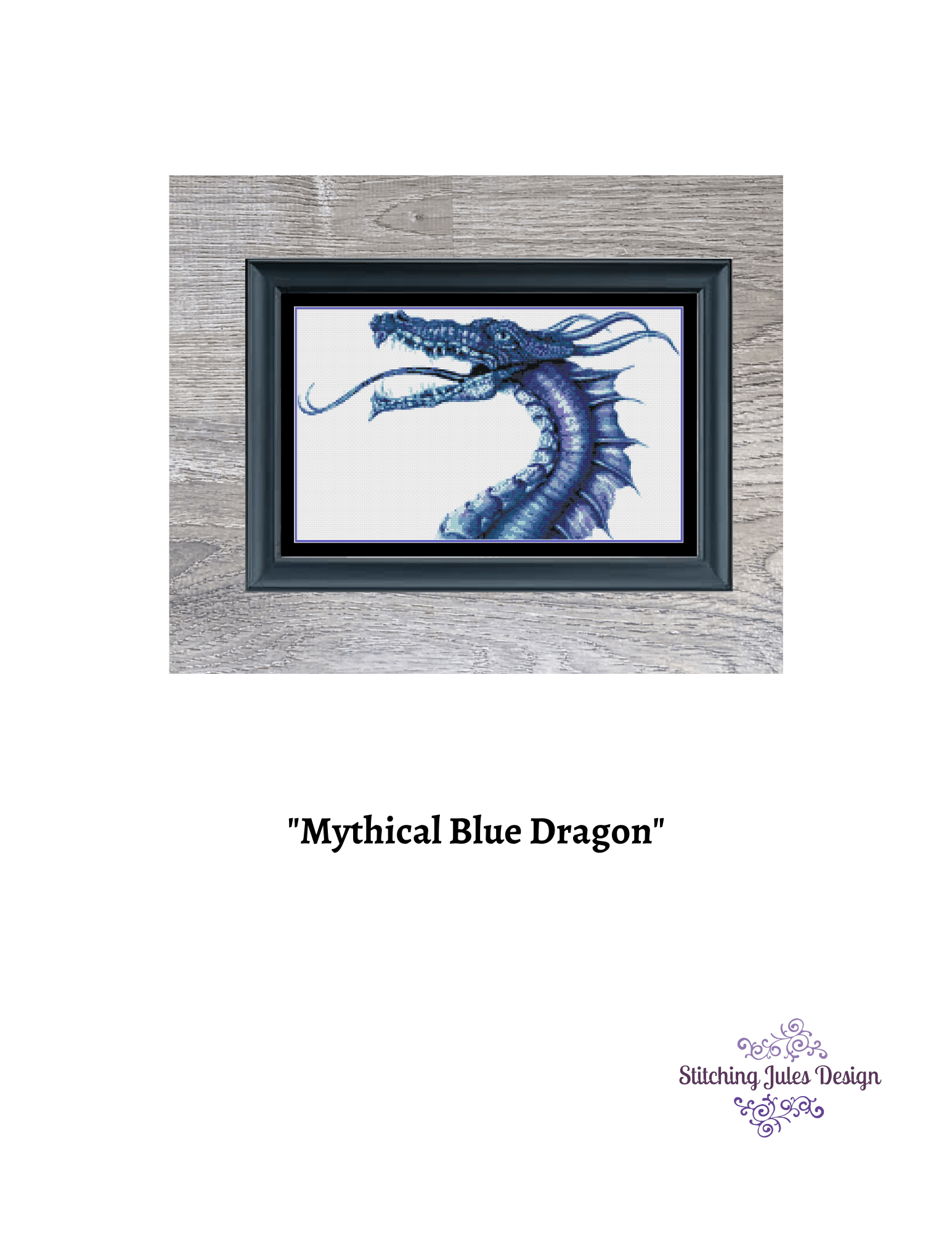 Stitching Jules Design Cross Stitch Pattern Dragon Cross Stitch Pattern | Fantasy Cross Stitch Pattern | Physical And Instant PDF Download Pattern Options
