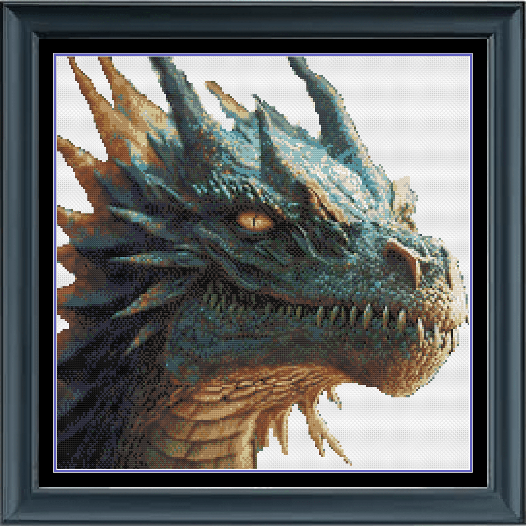 Stitching Jules Design Cross Stitch Pattern Physical Pattern - $15 Dragon Cross Stitch Pattern | Fantasy Mythical Cross Stitch Pattern | Physical And Digital PDF Download Pattern Options
