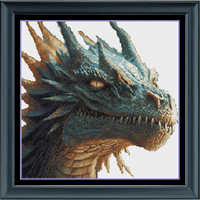 Thumbnail for Stitching Jules Design Cross Stitch Pattern Physical Pattern - $15 Dragon Cross Stitch Pattern | Fantasy Mythical Cross Stitch Pattern | Physical And Digital PDF Download Pattern Options
