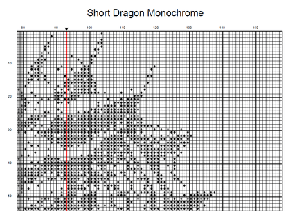 Stitching Jules Design Cross Stitch Pattern Dragon Fantasy Cross-Stitch Pattern | Monochrome Blackwork | Instant Download PDF