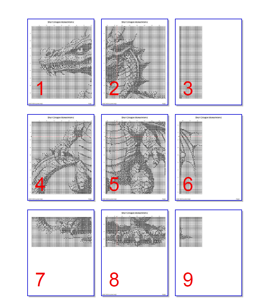 Stitching Jules Design Cross Stitch Pattern Dragon Fantasy Cross-Stitch Pattern | Monochrome Blackwork | Instant Download PDF