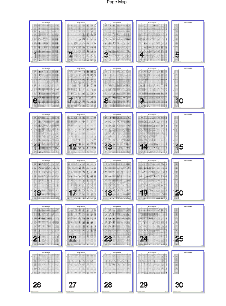 Stitching Jules Design Cross Stitch Pattern Drunk Housewife Tarot Card Skeleton Full Coverage Counted Cross-Stitch Pattern (Digital Download)