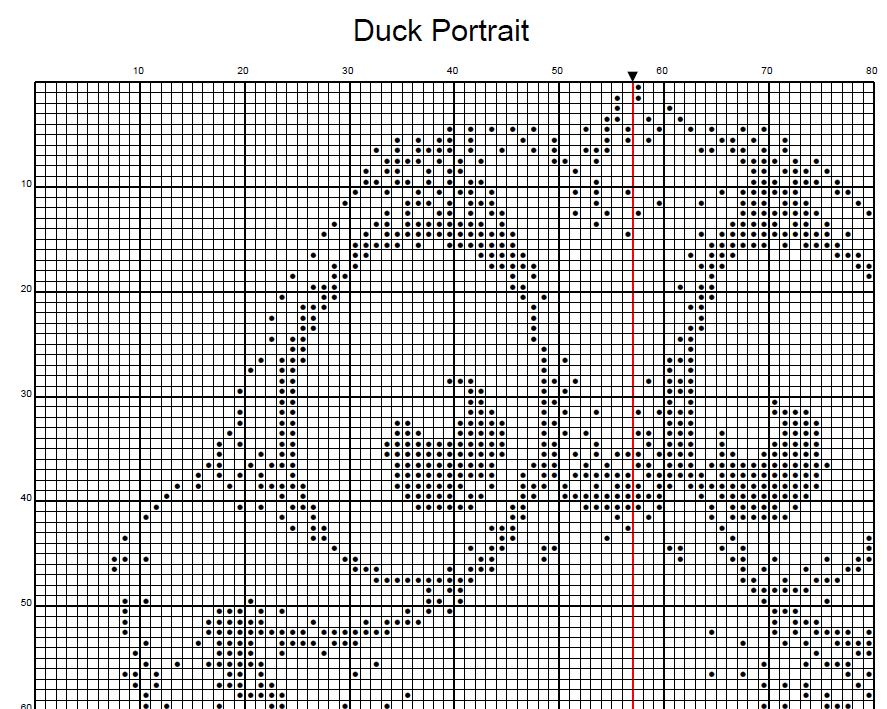 Stitching Jules Design Cross Stitch Pattern Duck Duckling Farm Animal Mini Monochrome Counted Cross-Stitch Pattern (Digital Download)
