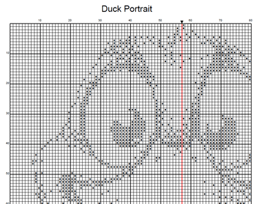 Stitching Jules Design Cross Stitch Pattern Duck Duckling Farm Animal Mini Monochrome Counted Cross-Stitch Pattern (Digital Download)