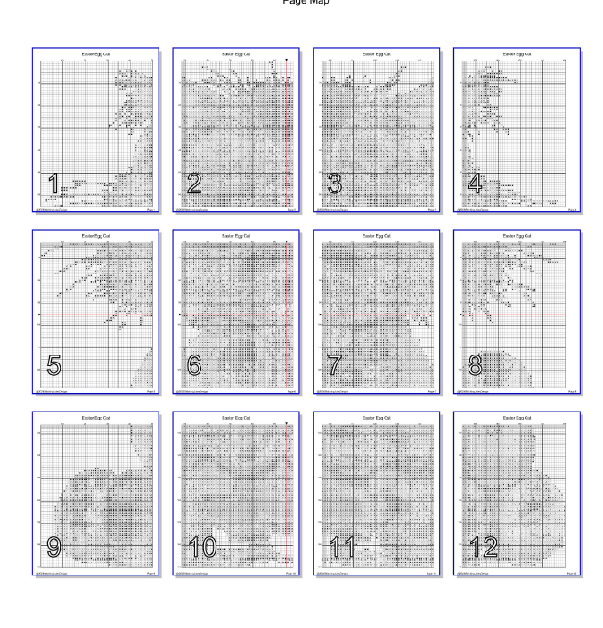 Stitching Jules Design Cross Stitch Pattern Easter Egg Cat Counted Cross-Stitch Pattern (Digital Download)