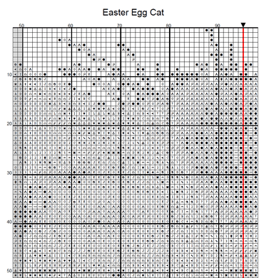 Stitching Jules Design Cross Stitch Pattern Easter Egg Cat Counted Cross-Stitch Pattern (Digital Download)