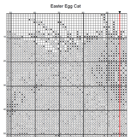 Stitching Jules Design Cross Stitch Pattern Easter Egg Cat Counted Cross-Stitch Pattern (Digital Download)