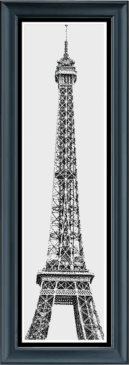 Stitching Jules Design Cross Stitch Pattern Physical Pattern - $15 Eiffel Tower Cross Stitch Pattern | Paris Cross Stitch Pattern | Blackwork Cross Stitch Pattern | Physical And Digital PDF Download Pattern Options