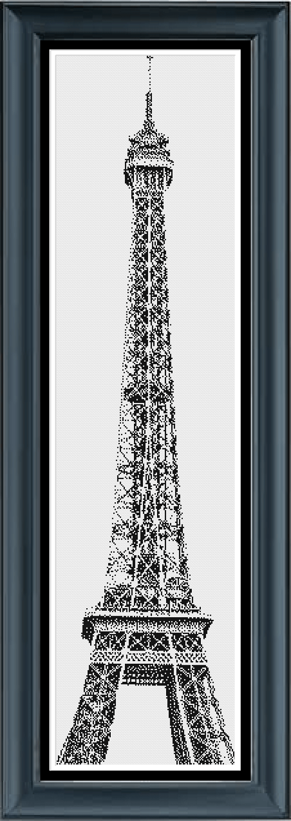 Stitching Jules Design Cross Stitch Pattern Physical Pattern - $15 Eiffel Tower Cross Stitch Pattern | Paris Cross Stitch Pattern | Blackwork Cross Stitch Pattern | Physical And Digital PDF Download Pattern Options