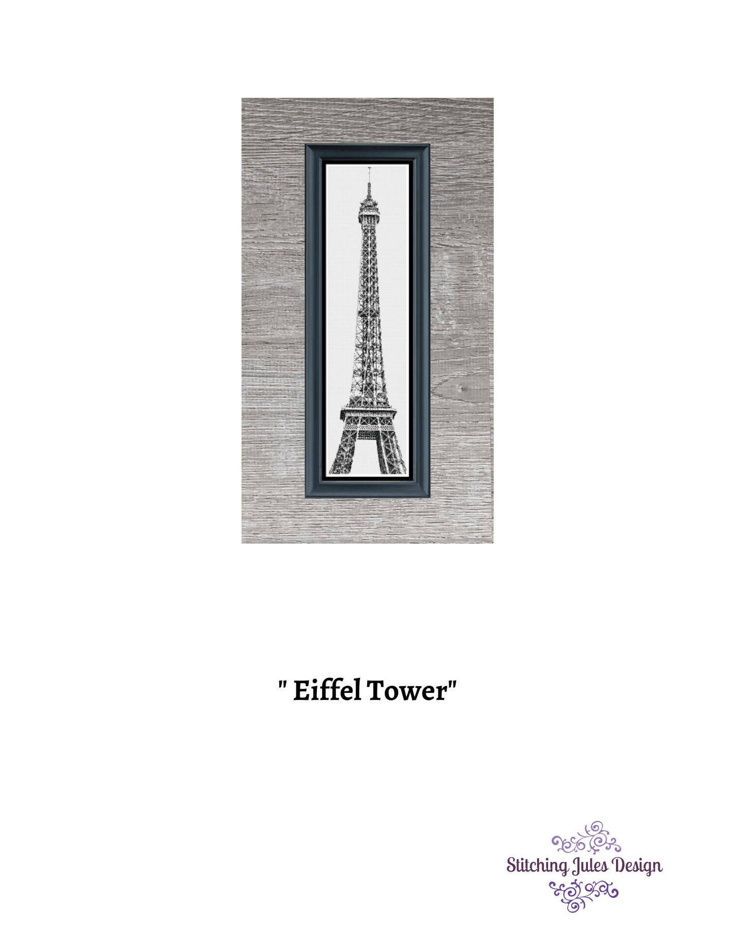 Stitching Jules Design Cross Stitch Pattern Eiffel Tower Cross Stitch Pattern | Paris Cross Stitch Pattern | Blackwork Cross Stitch Pattern | Physical And Digital PDF Download Pattern Options