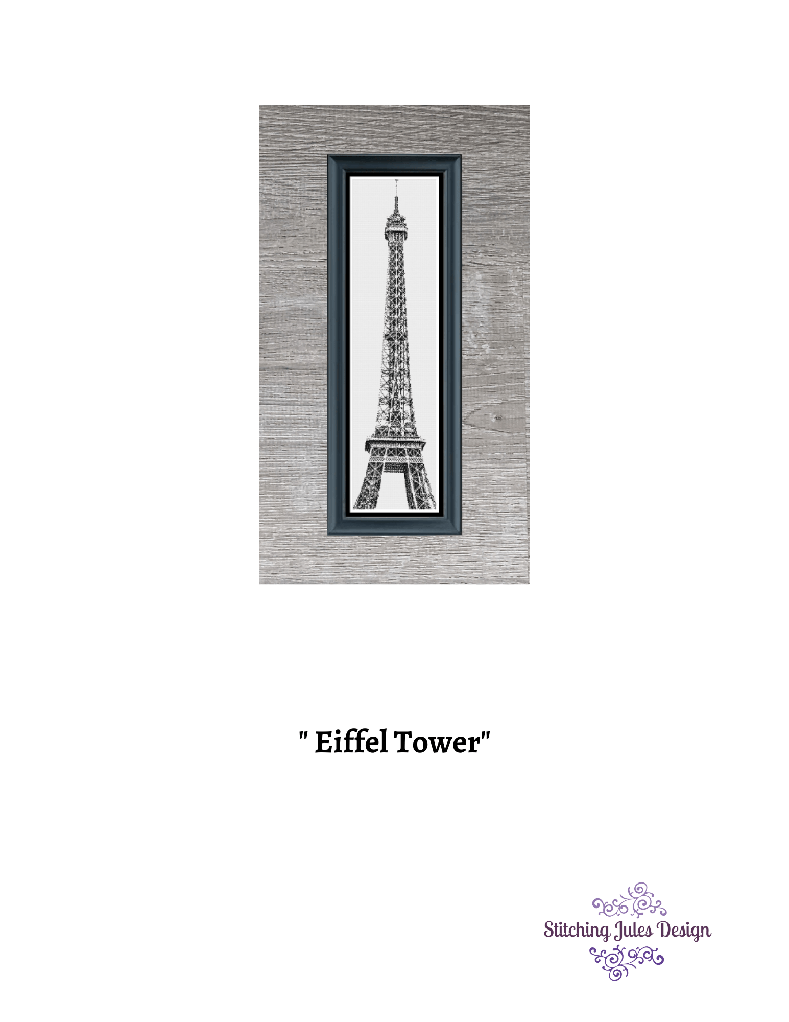 Stitching Jules Design Cross Stitch Pattern Eiffel Tower Cross Stitch Pattern | Paris Cross Stitch Pattern | Blackwork Cross Stitch Pattern | Physical And Digital PDF Download Pattern Options