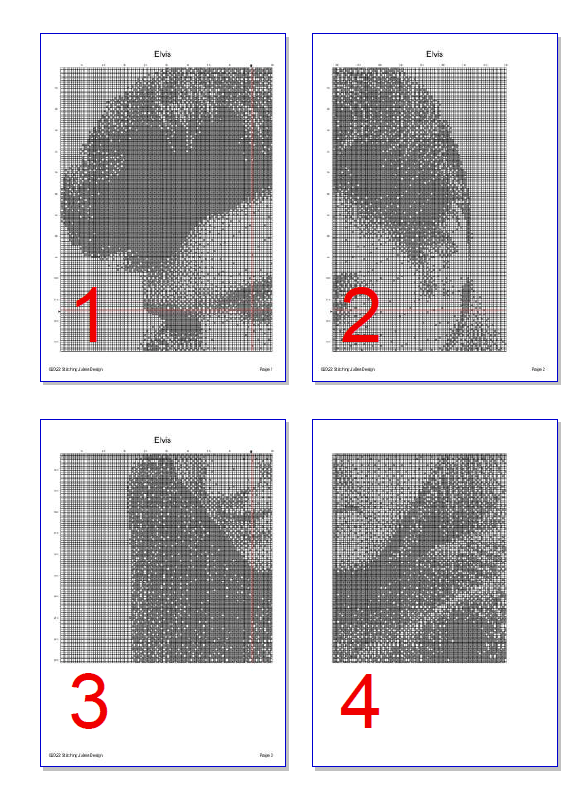 Stitching Jules Design Cross Stitch Pattern Elvis Presley Cross Stitch Pattern | Monochrome Cross Stitch Pattern | PDF Digital Download   Pattern Keeper Ready