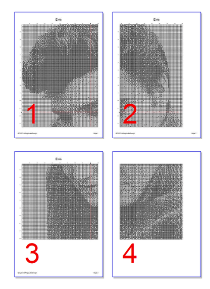 Stitching Jules Design Cross Stitch Pattern Elvis Presley Cross Stitch Pattern | Monochrome Cross Stitch Pattern | PDF Digital Download   Pattern Keeper Ready