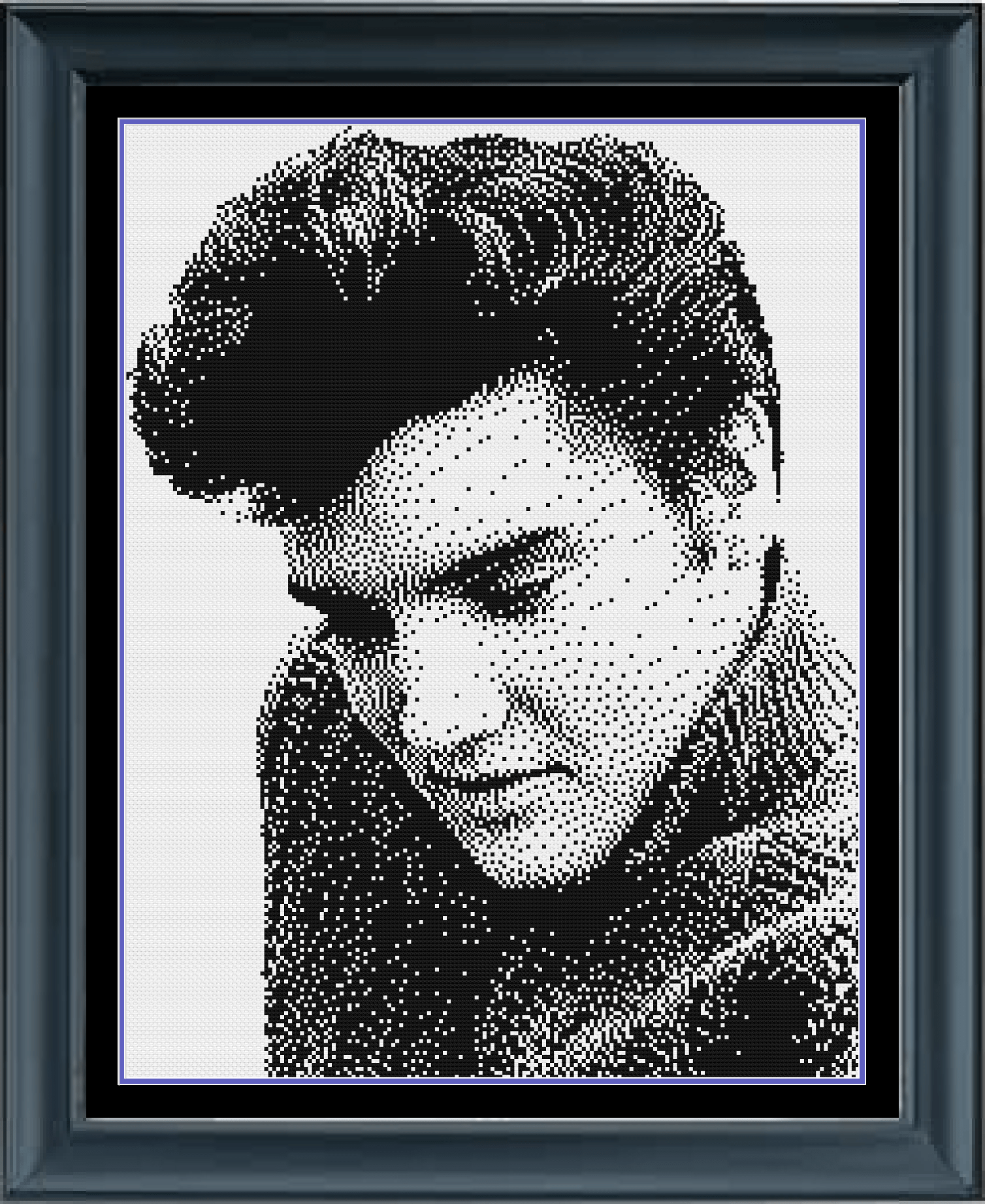 Stitching Jules Design Cross Stitch Pattern Elvis Presley Cross Stitch Pattern | Monochrome Cross Stitch Pattern | PDF Digital Download   Pattern Keeper Ready