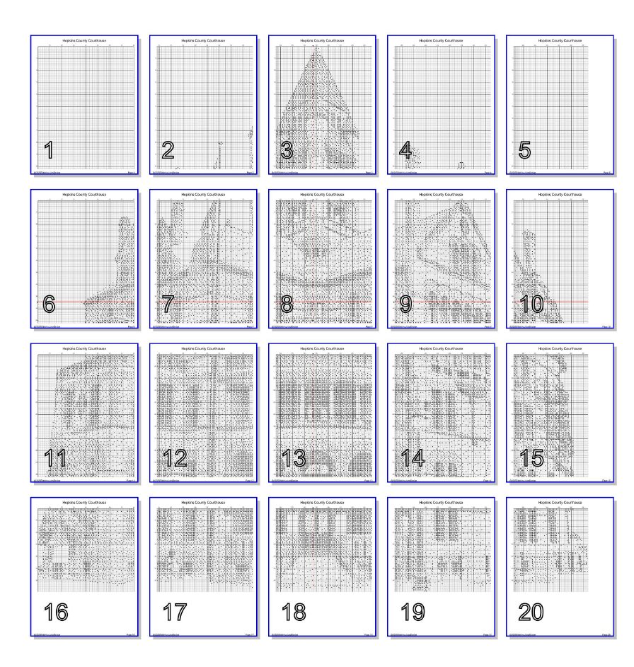 Stitching Jules Design Cross Stitch Pattern Empire State Building Construction Vintage Monochrome Counted Cross-Stitch Pattern (Digital Download)