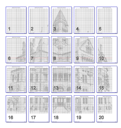 Stitching Jules Design Cross Stitch Pattern Empire State Building Construction Vintage Monochrome Counted Cross-Stitch Pattern (Digital Download)