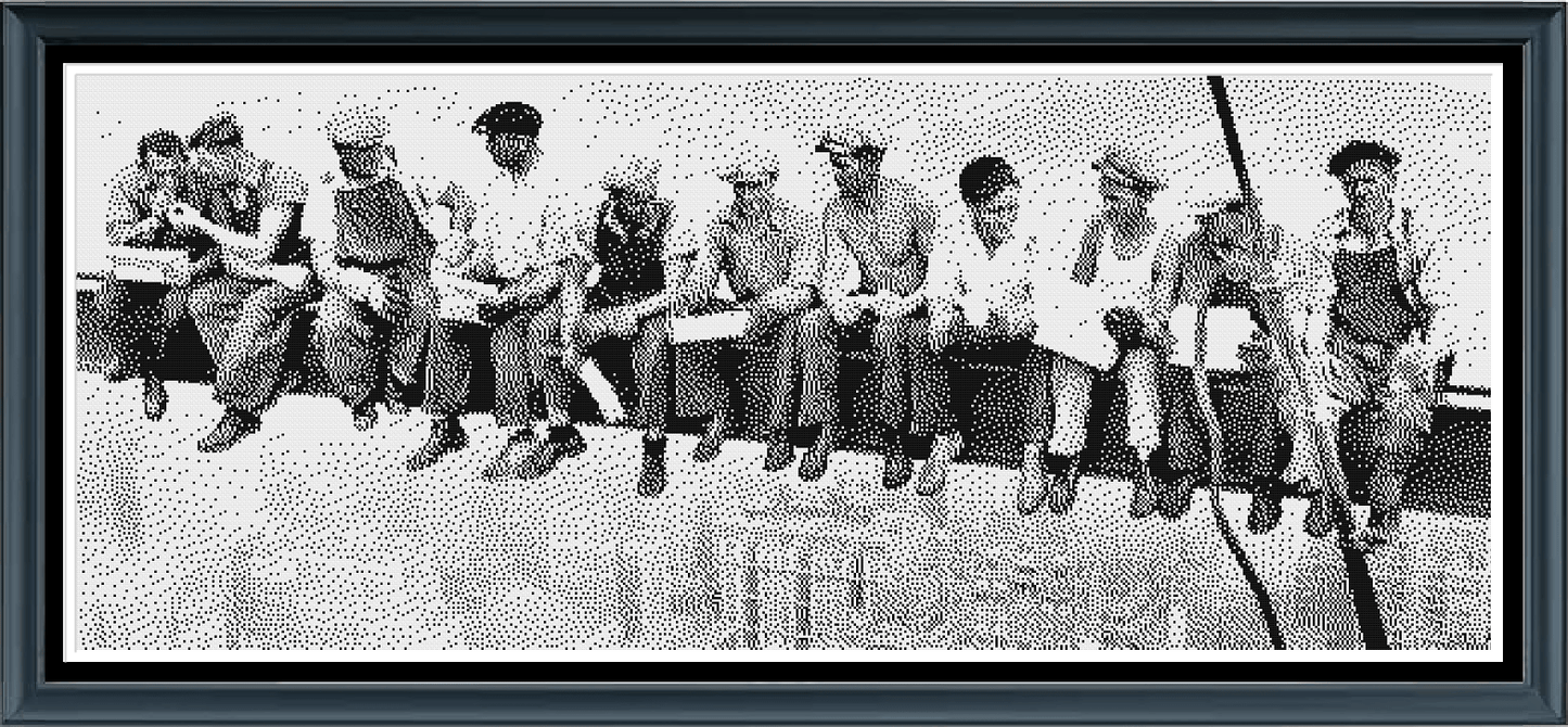Stitching Jules Design Cross Stitch Pattern Empire State Workers Monochrome Cross Stitch Design Digital Download