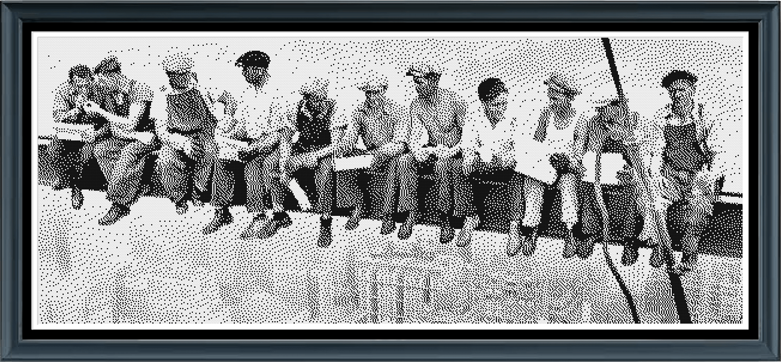 Stitching Jules Design Cross Stitch Pattern Empire State Workers Monochrome Cross Stitch Design Digital Download
